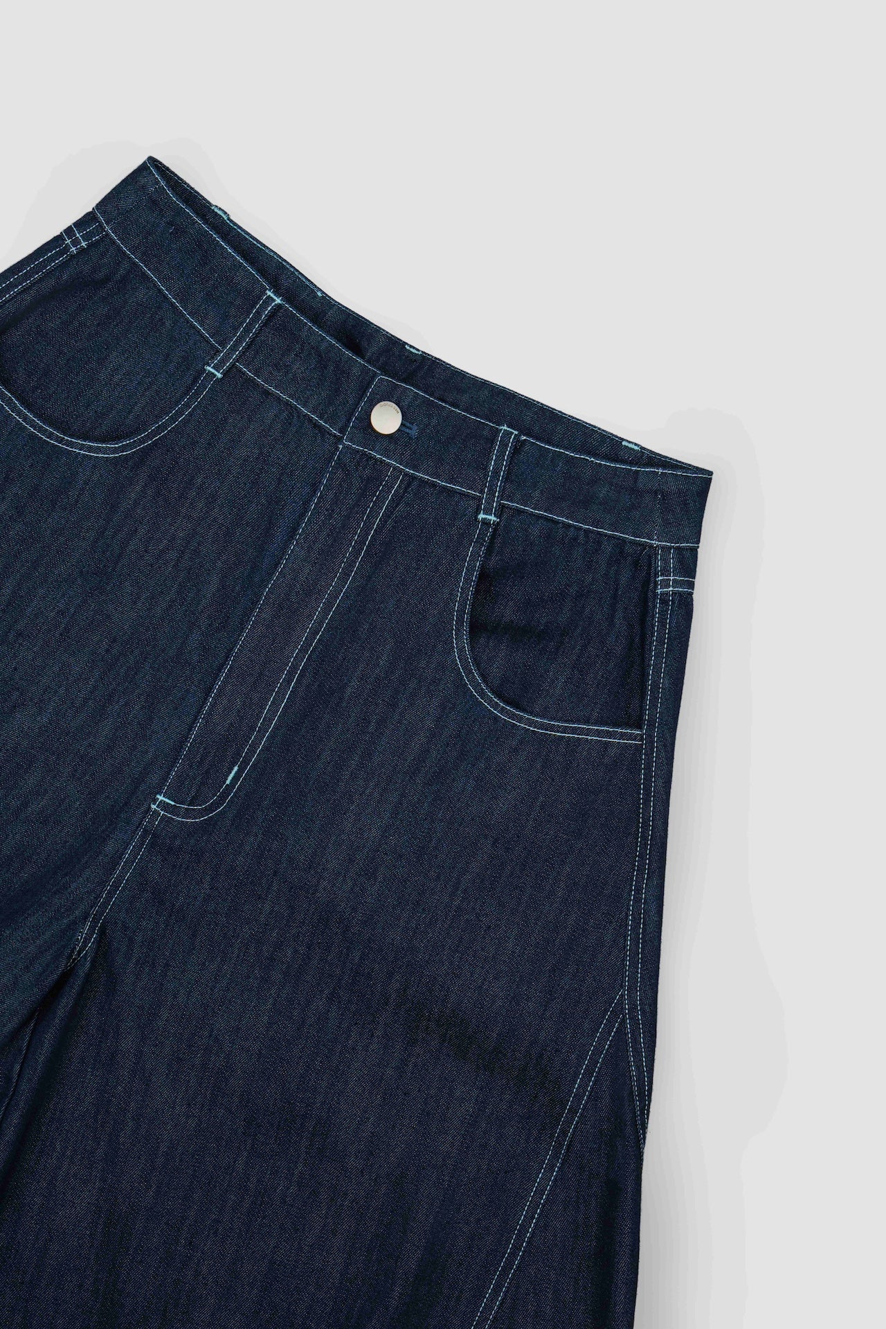 Gender Neutral Curved Leg Denim 2.0 (Dark Navy) - BEV C multi label store