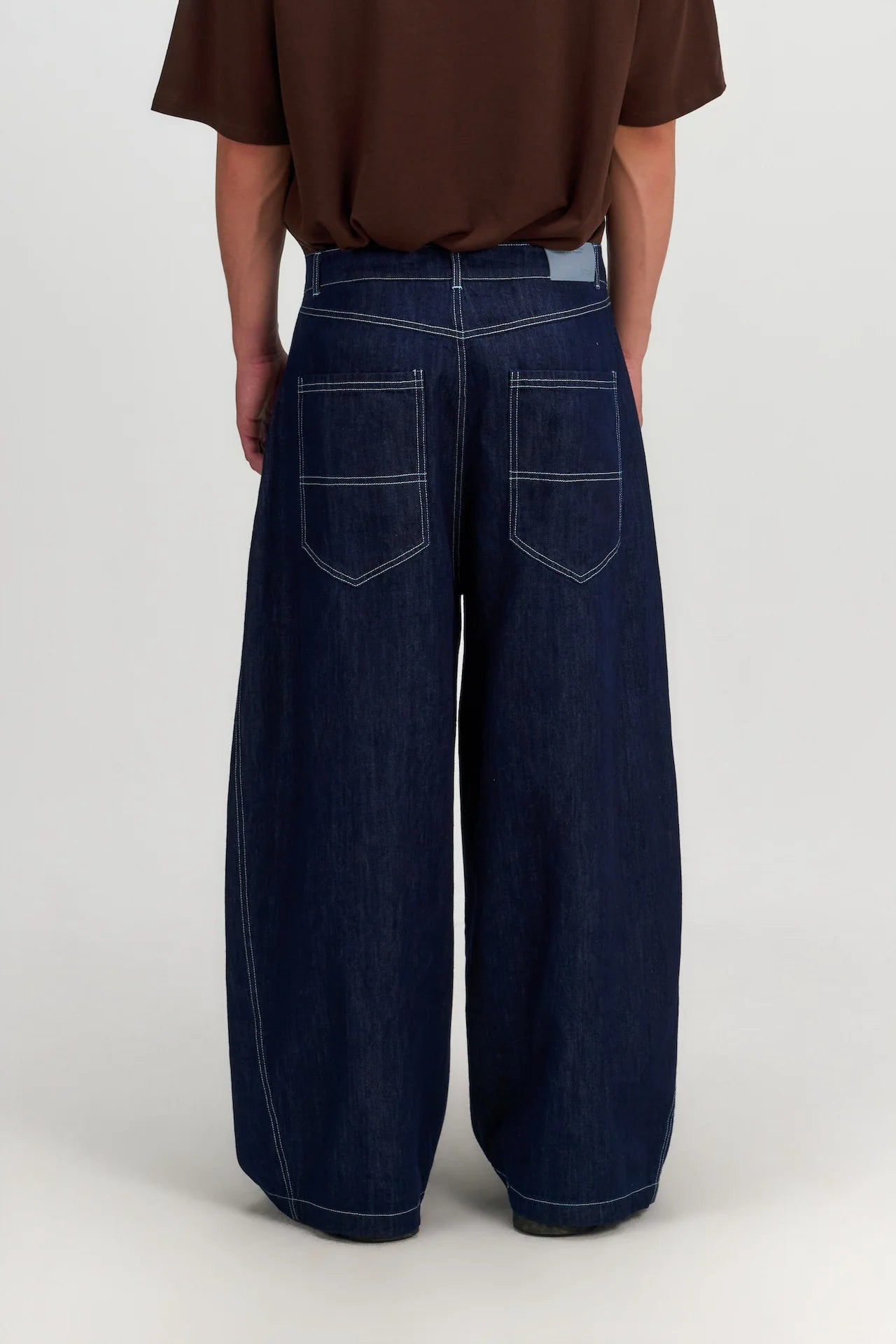 Gender Neutral Curved Leg Denim 2.0 (Dark Navy) - BEV C multi label store
