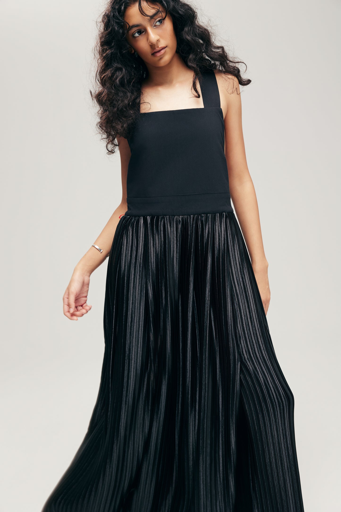 HANNEI OVERALL DRESS IN BLACK METALLIC - BEV C multi label store