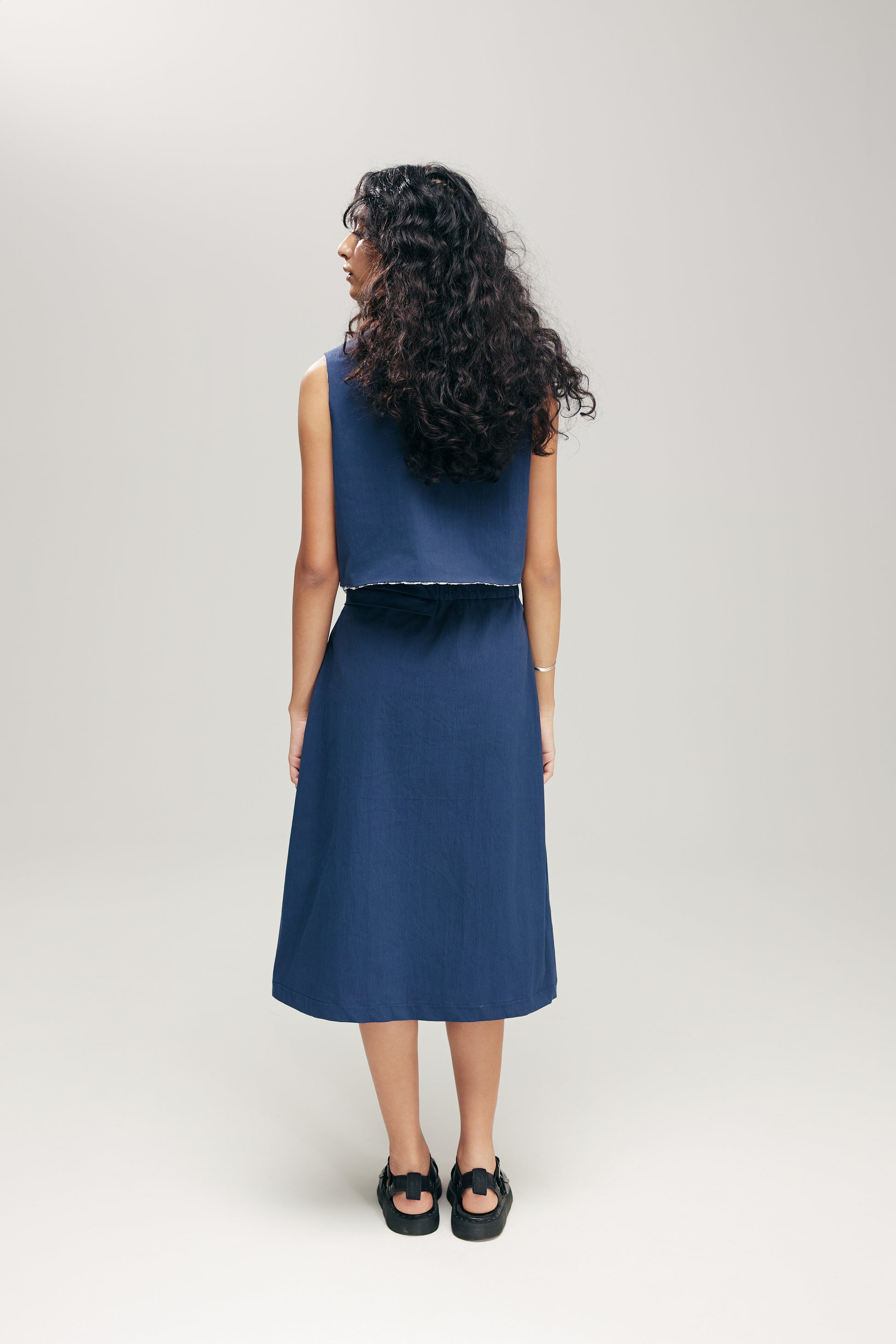 HANNEI SKIRT IN NAVY & SILVER - BEV C multi label store
