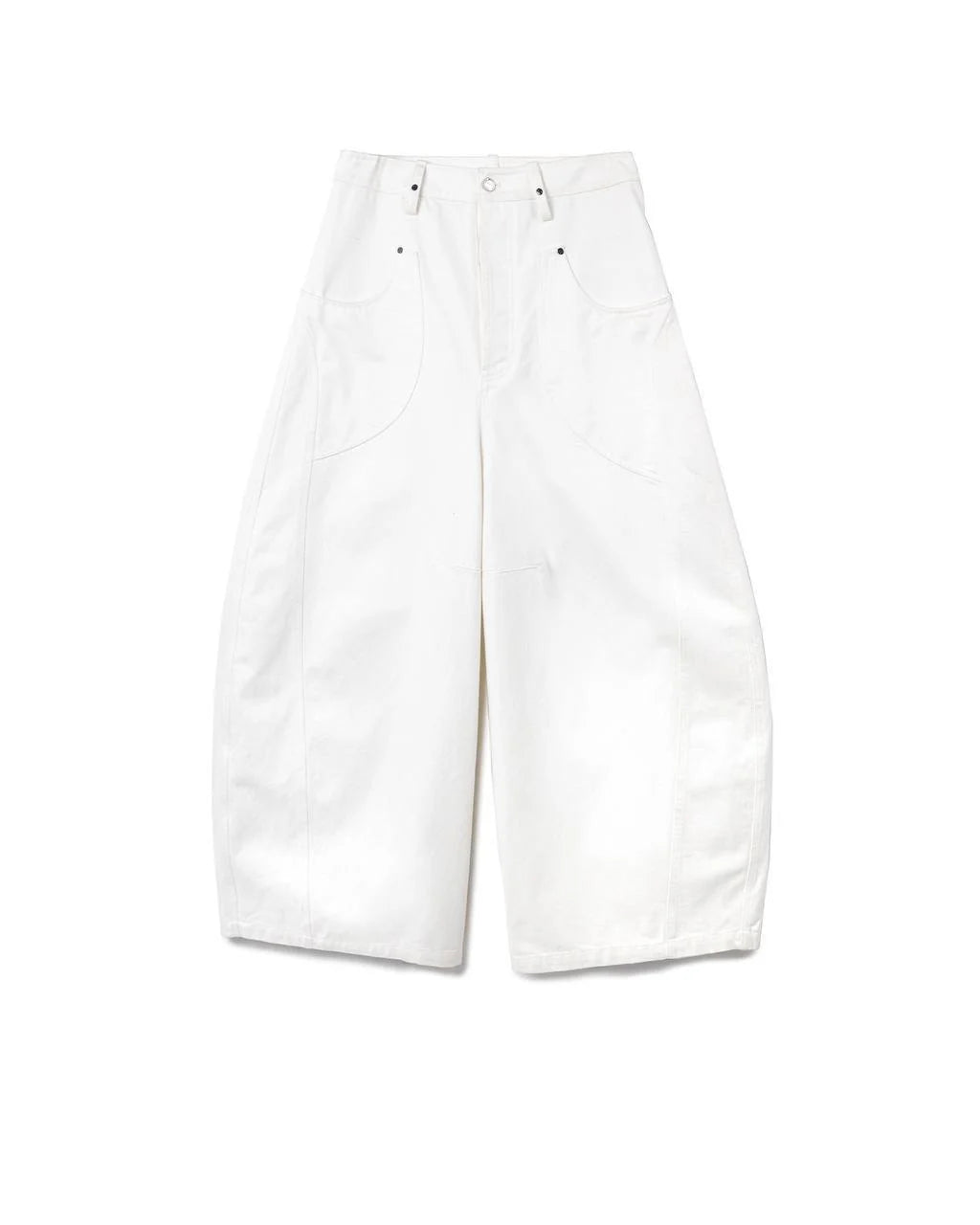 Balloon Wide Pants (Long Length) - White