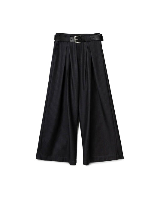 Structured Belted Culottes - Black - BEV C multi label store