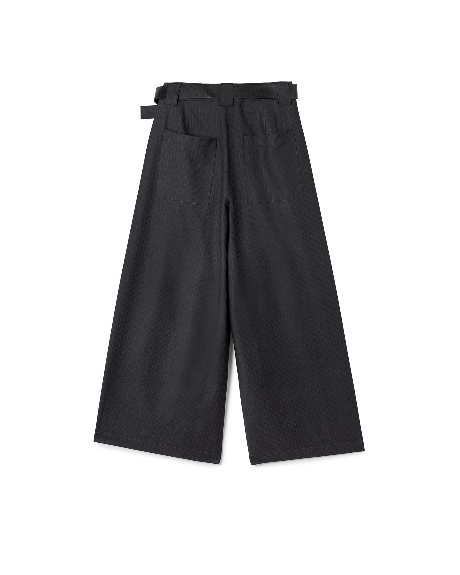 Structured Belted Culottes - Gray - BEV C multi label store