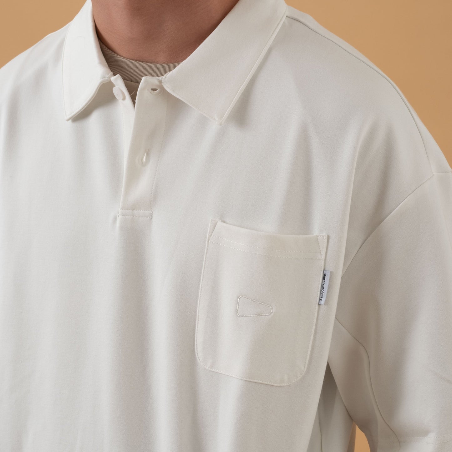 3P Polo Tee / Rayon - White - BEV C multi label store