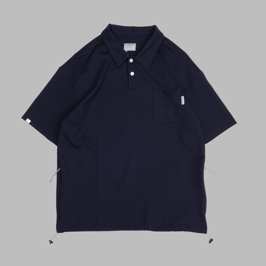 3P Polo Tee / Rayon - Navy - BEV C multi label store