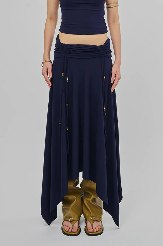 REVERENT MAXI SKIRT NAVY - BEV C multi label store