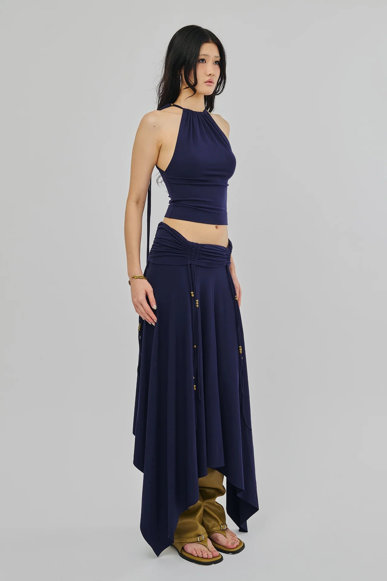 REVERENT MAXI SKIRT NAVY - BEV C multi label store