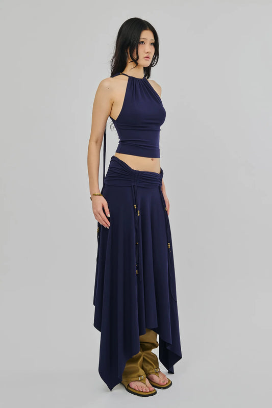 REVERENT MAXI SKIRT NAVY - BEV C multi label store