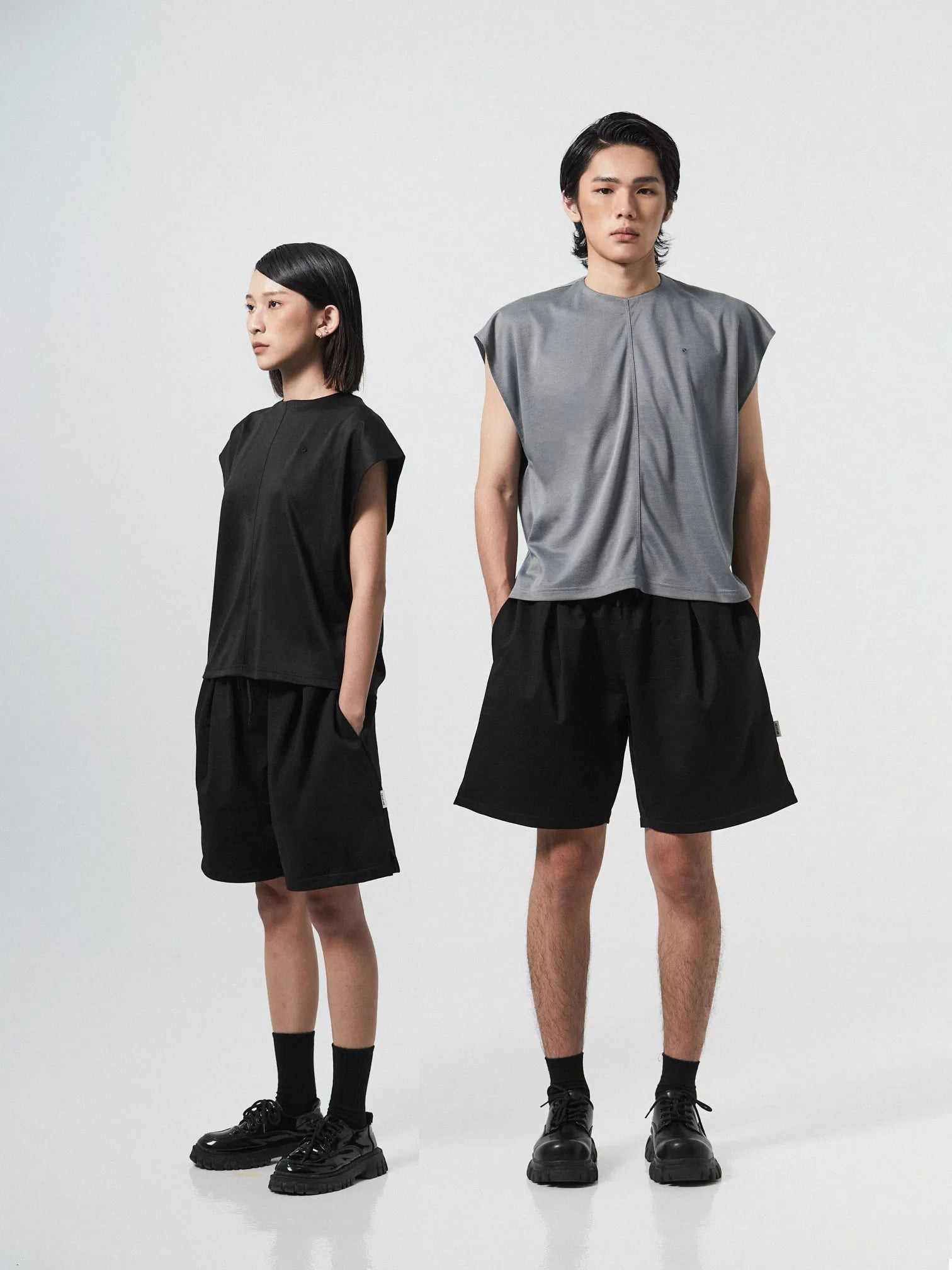 ORDINARY CAP SLEEVE TOP | GREY - BEV C multi label store