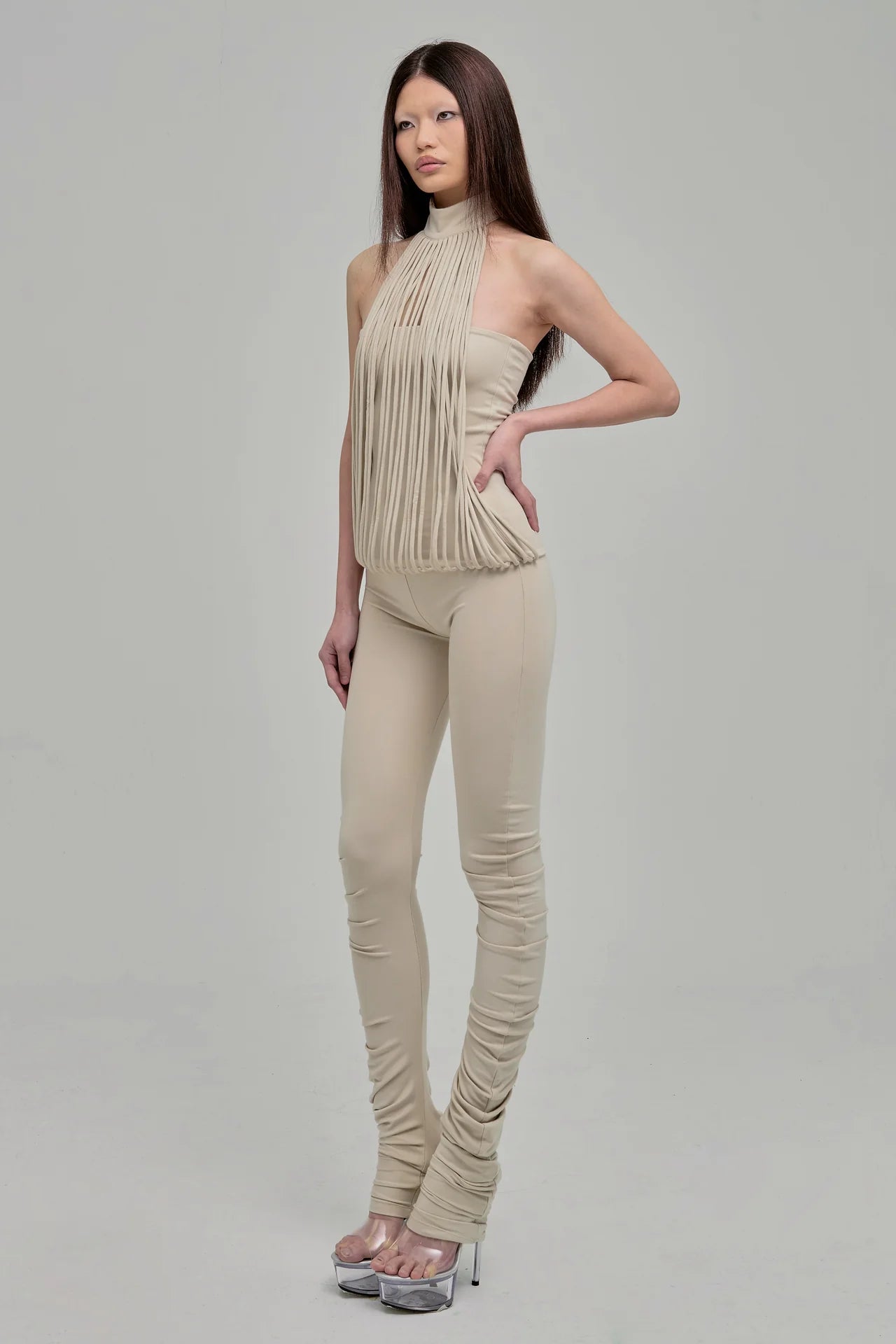 MIEN TOP BEIGE - BEV C multi label store