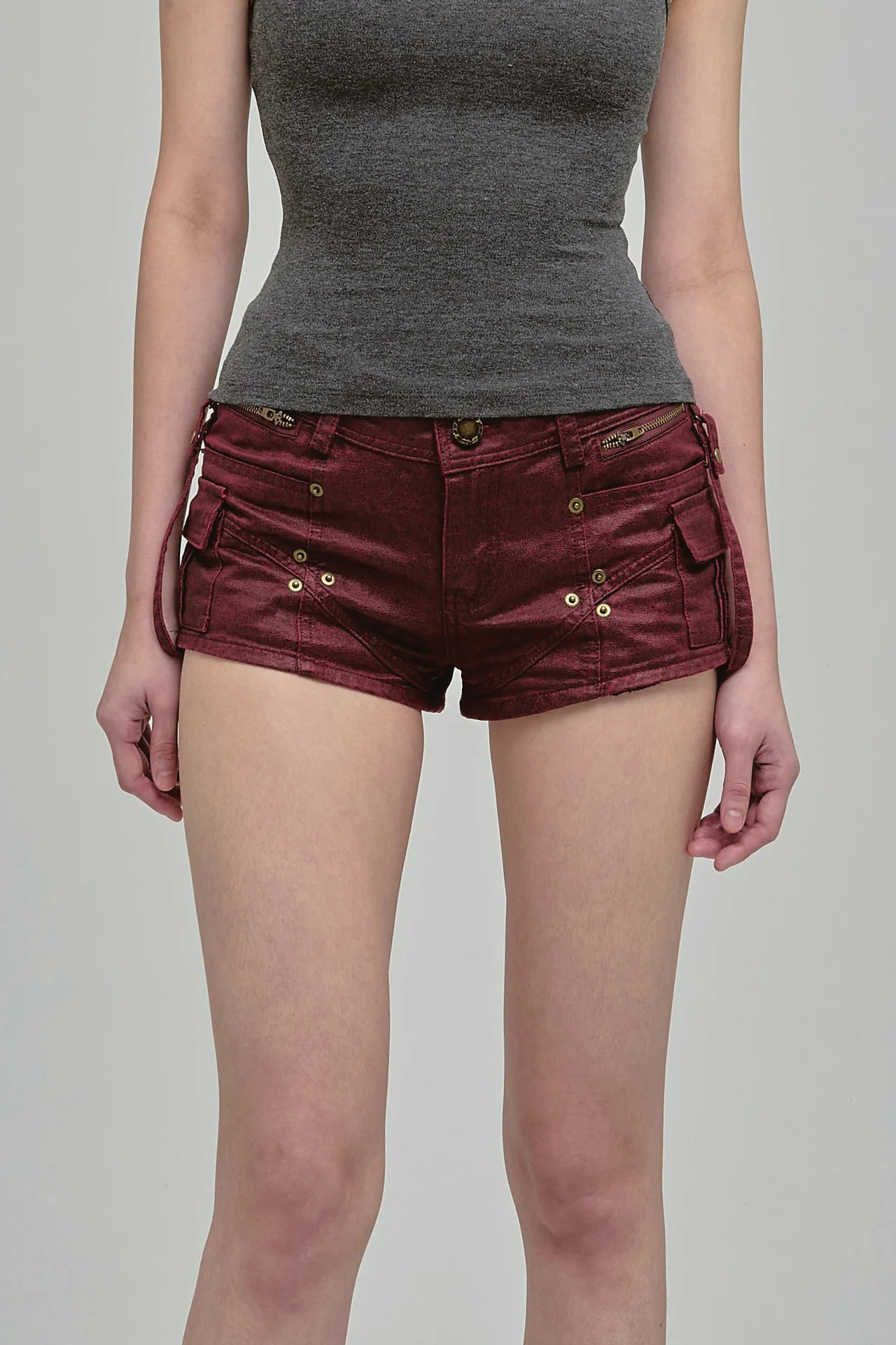 UTILITY SHORTS  MAROON - BEV C multi label store