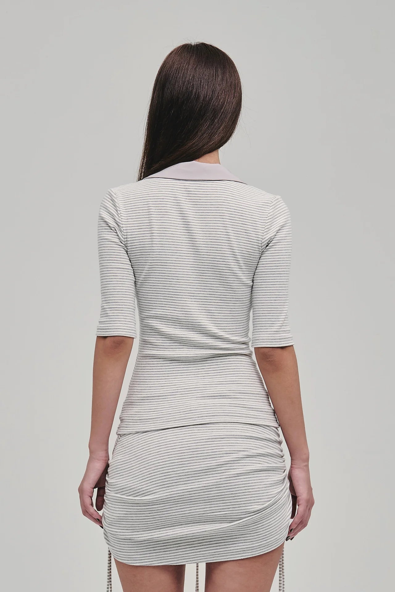 TUTOR STRIPED POLO GREY - BEV C multi label store