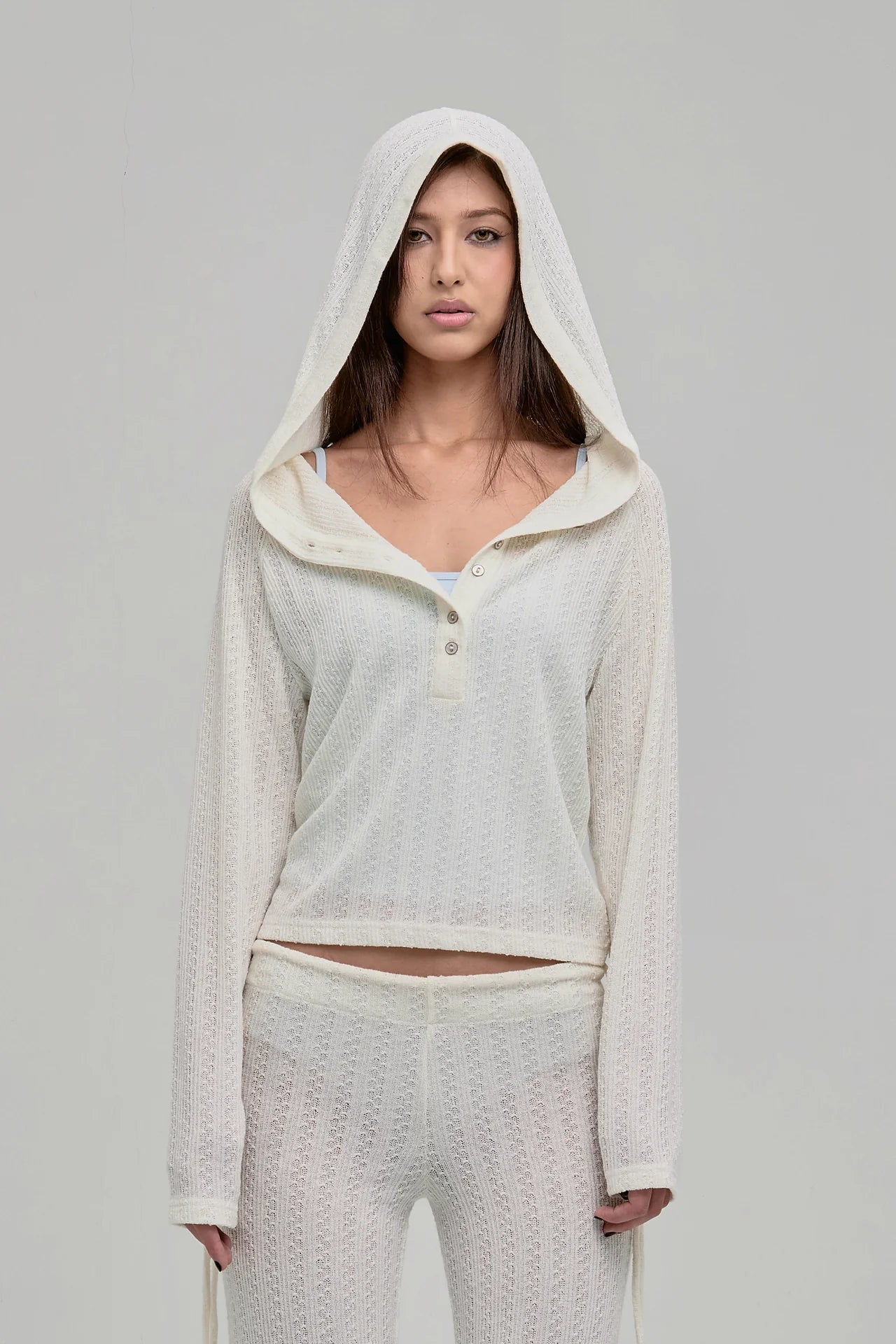 DAZED KNIT HOODIE CREAM - BEV C multi label store
