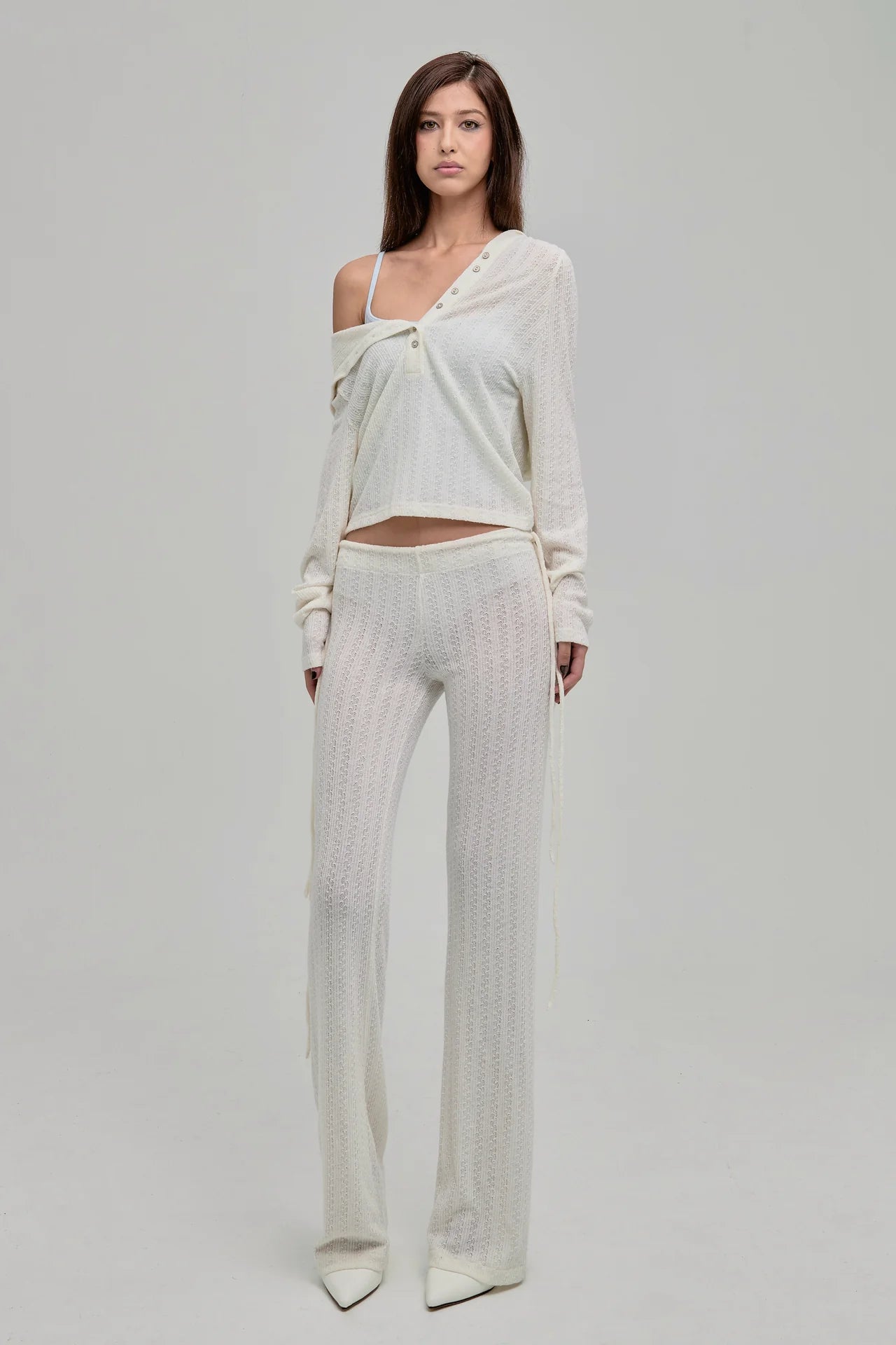 DAZED KNIT HOODIE CREAM - BEV C multi label store
