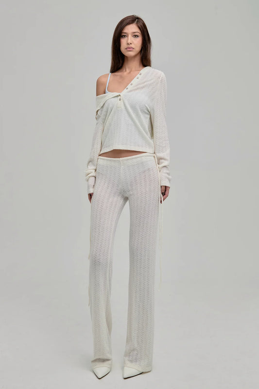 DAZED KNIT HOODIE CREAM - BEV C multi label store