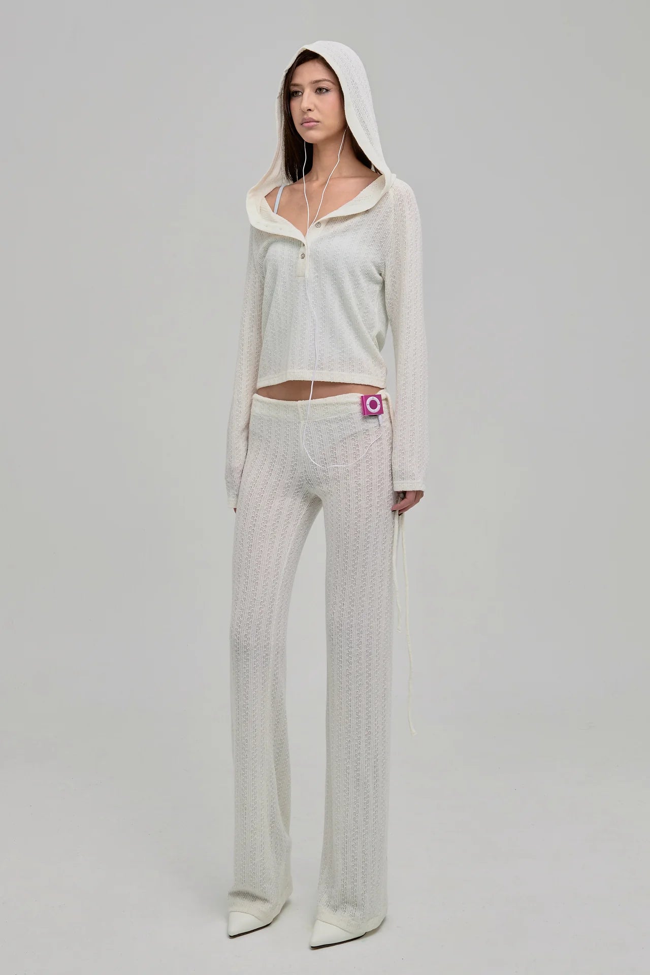 DAZED KNIT PANTS CREAM - BEV C multi label store