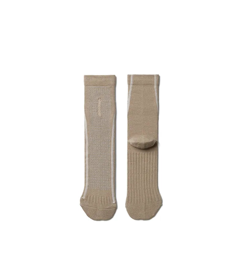 Line Brn - Flat-sew midcalf socks - BEV C multi label store