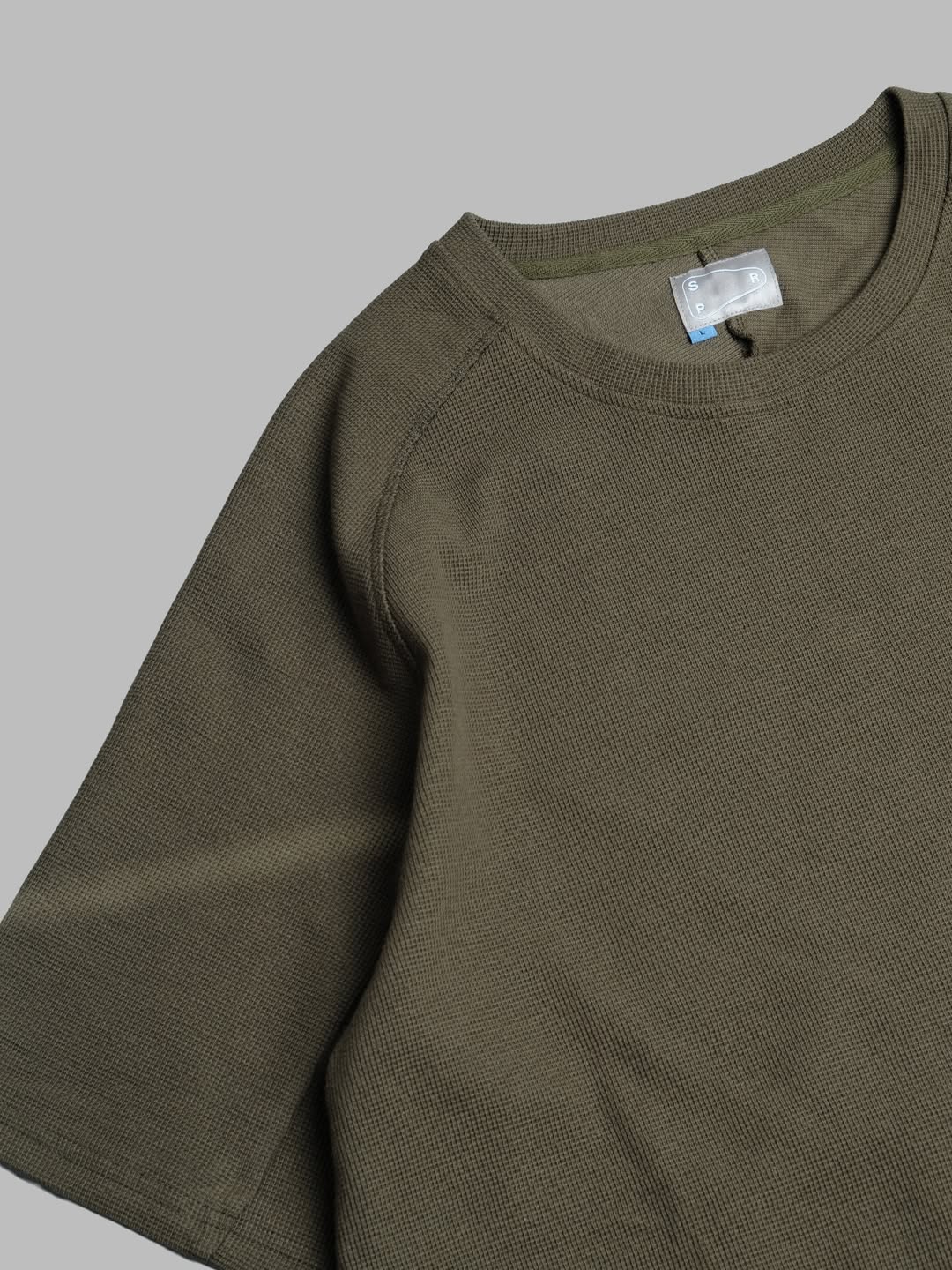 Waffle Tee / Cotton - Army Green - BEV C multi label store