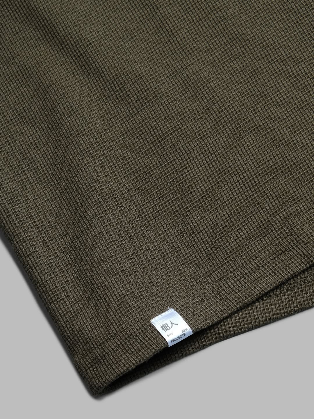 Waffle Tee / Cotton - Army Green - BEV C multi label store