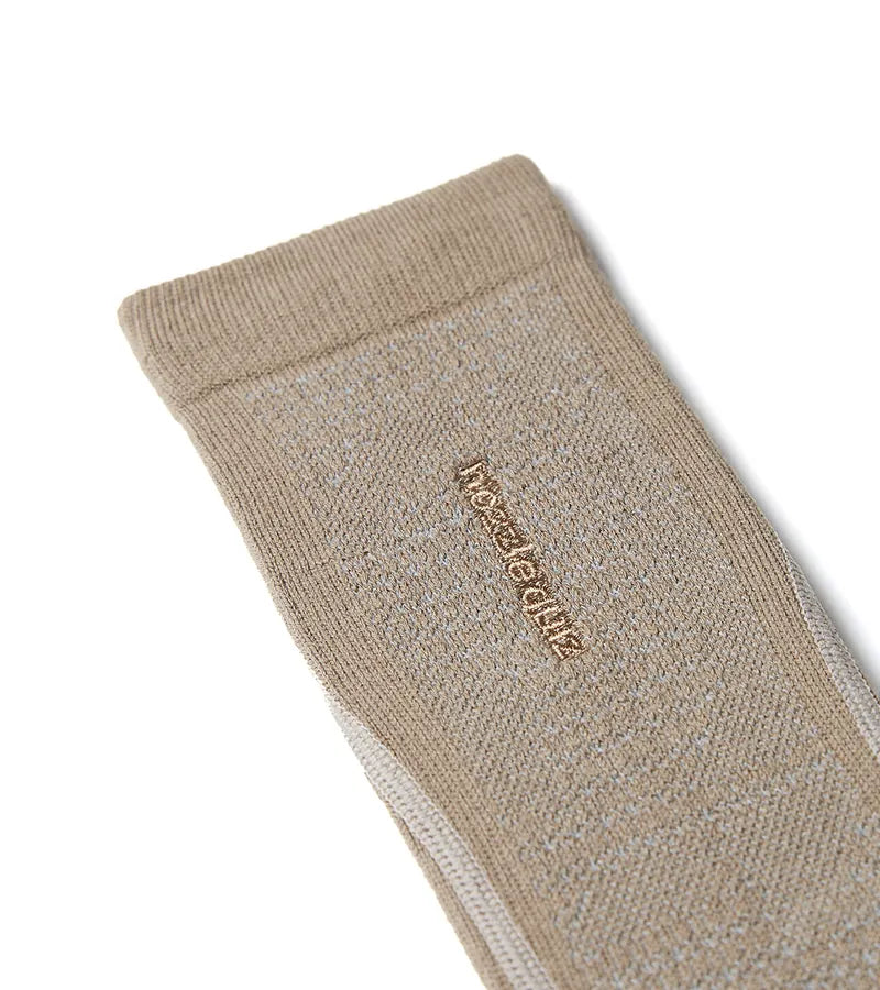 Line Brn - Flat-sew midcalf socks - BEV C multi label store