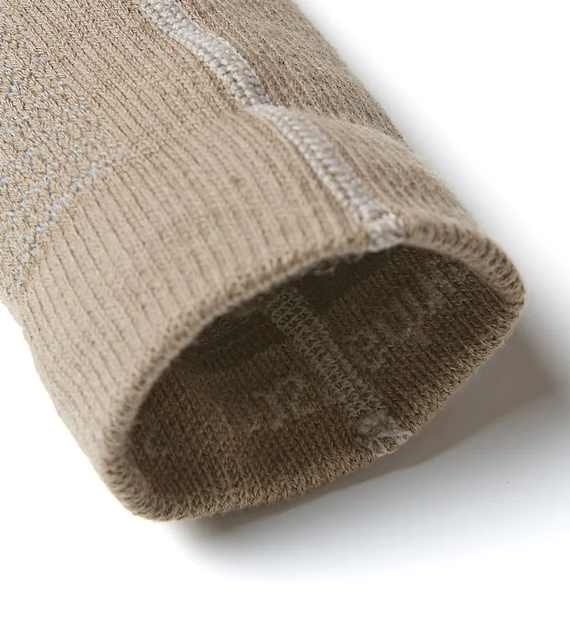 Line Brn - Flat-sew midcalf socks - BEV C multi label store