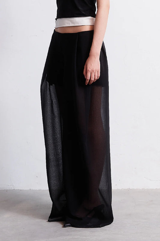 Sheer Wide Pants - BEV C multi label store