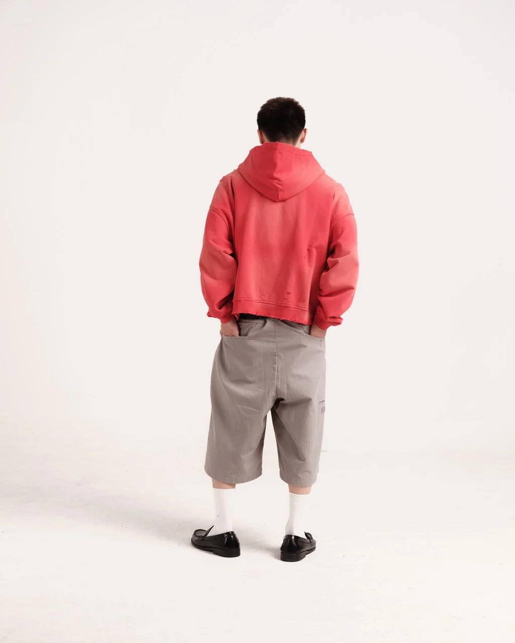 Faded Crimson Zip Up Hoodie - BEV C multi label store
