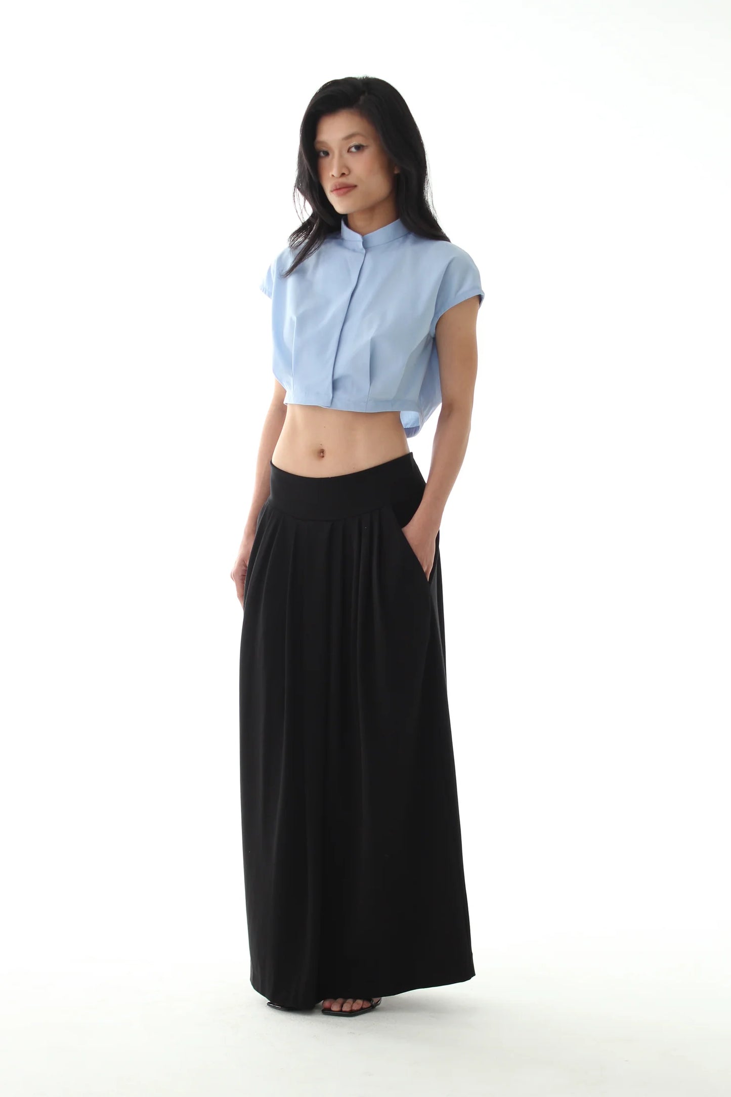 Bubble Blouse - BABY BLUE - BEV C multi label store