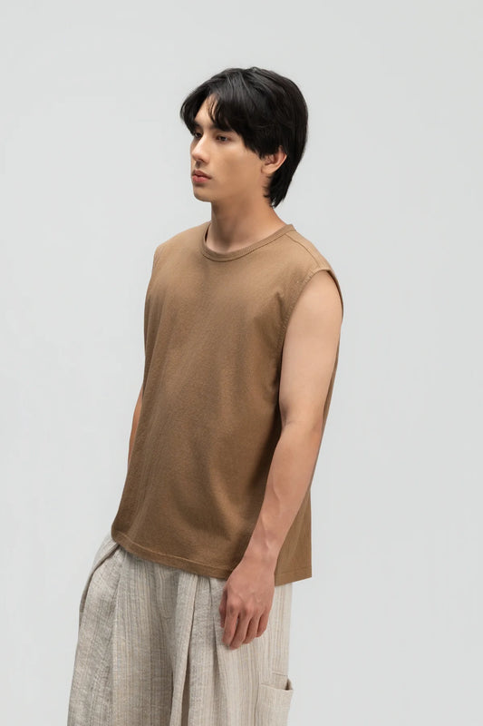 Gender Neutral Thin Muscle Tee (Textured Mud) - BEV C multi label store