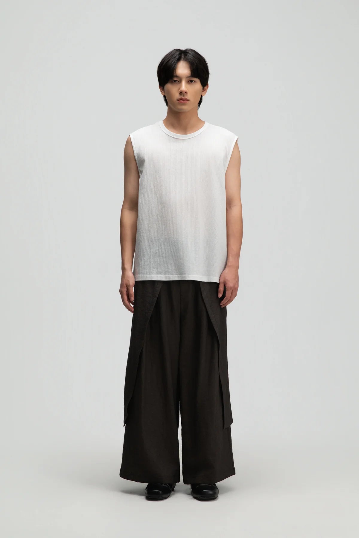 Gender Neutral Thin Muscle Tee (Textured White) - BEV C multi label store