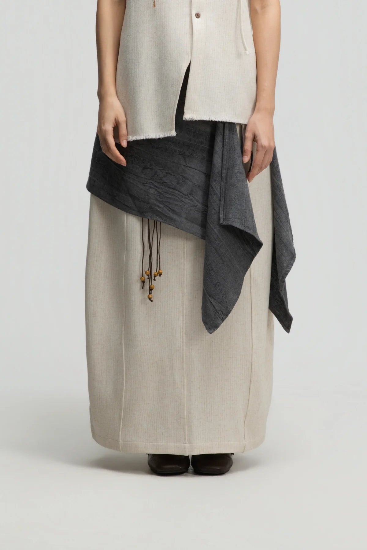 Short Pareo Drape (Tie Dye Grey) - BEV C multi label store