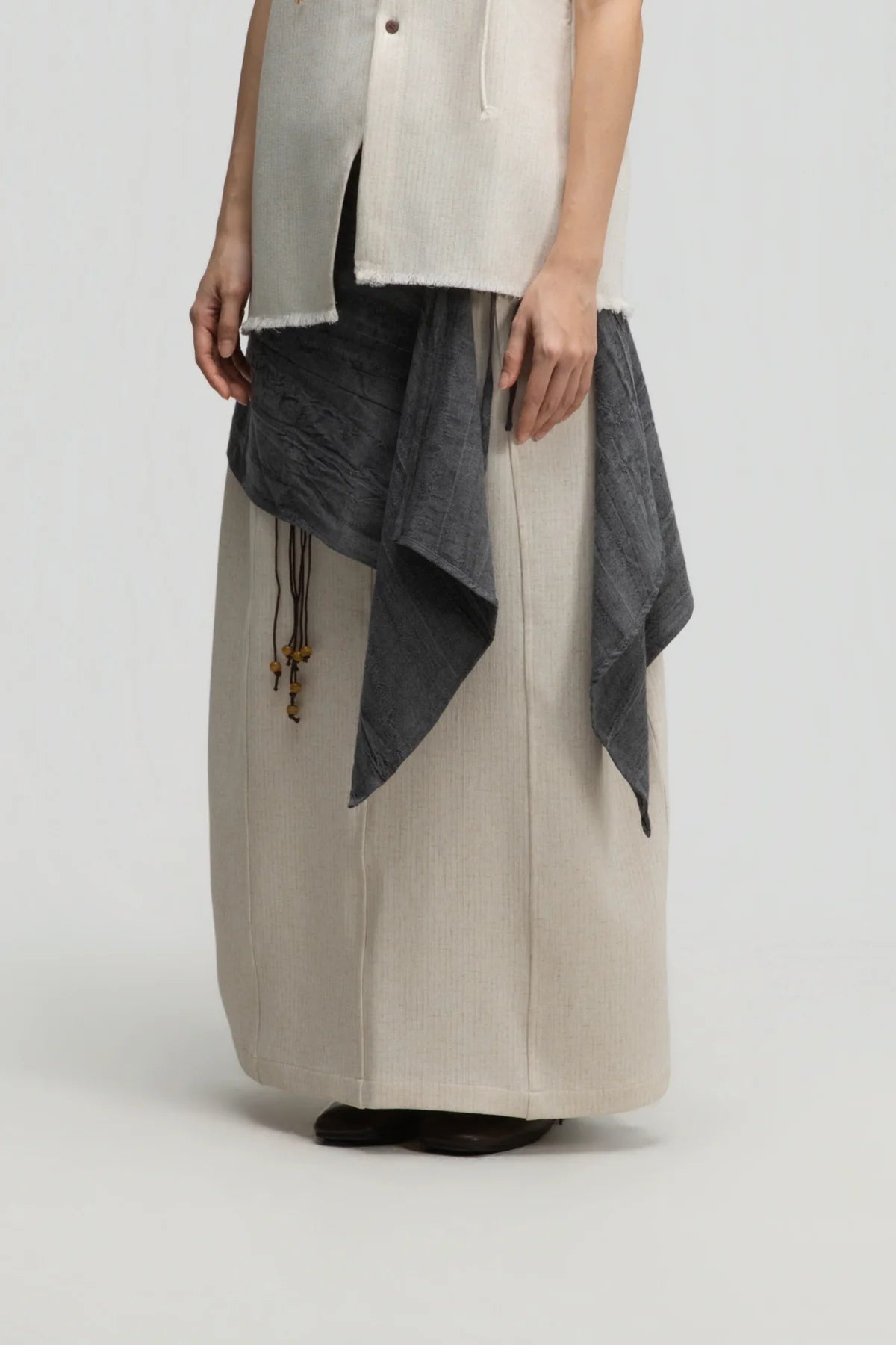 Short Pareo Drape (Tie Dye Grey) - BEV C multi label store