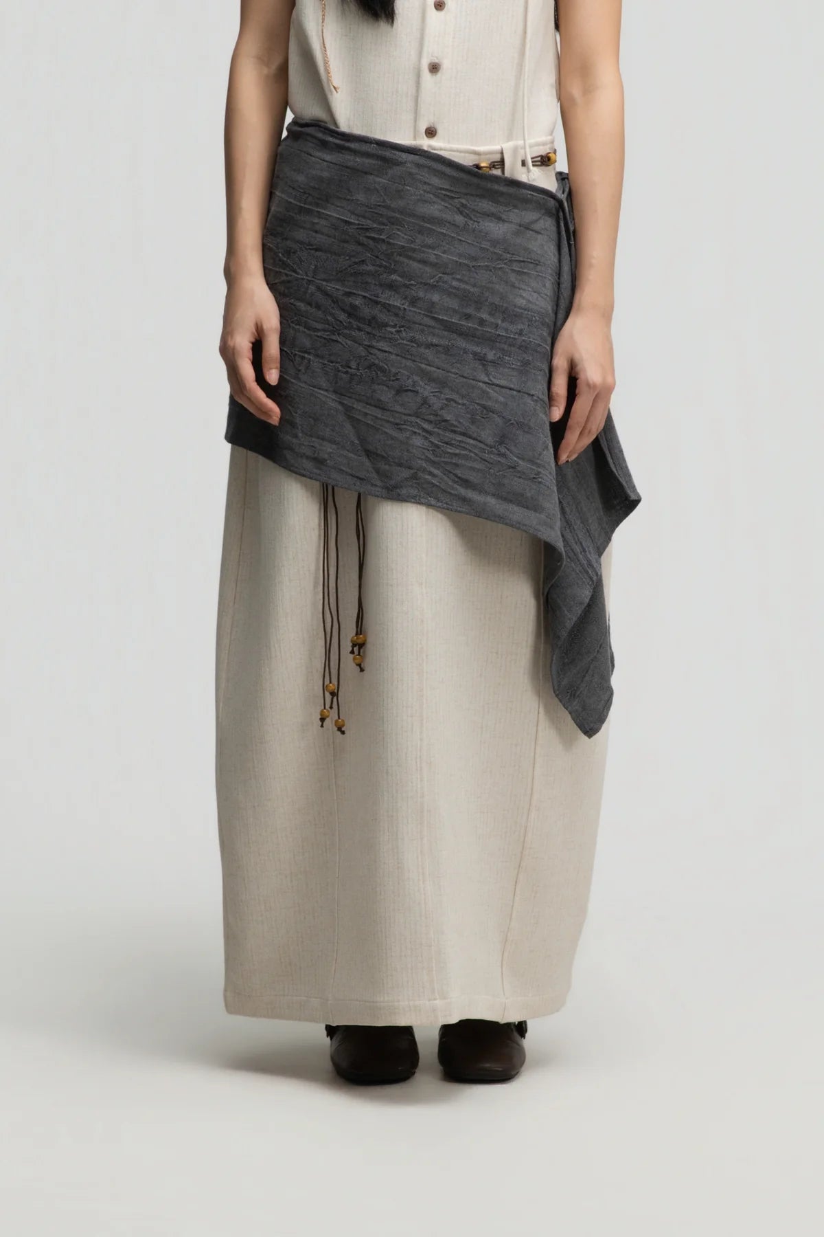Short Pareo Drape (Tie Dye Grey) - BEV C multi label store