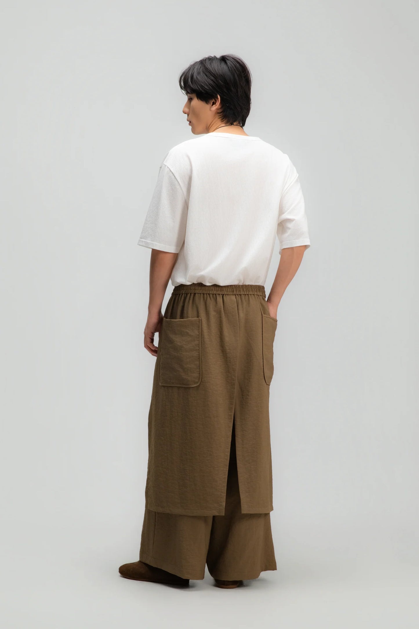 Gender Neutral Panel Cover Long Pants (Mud) - BEV C multi label store