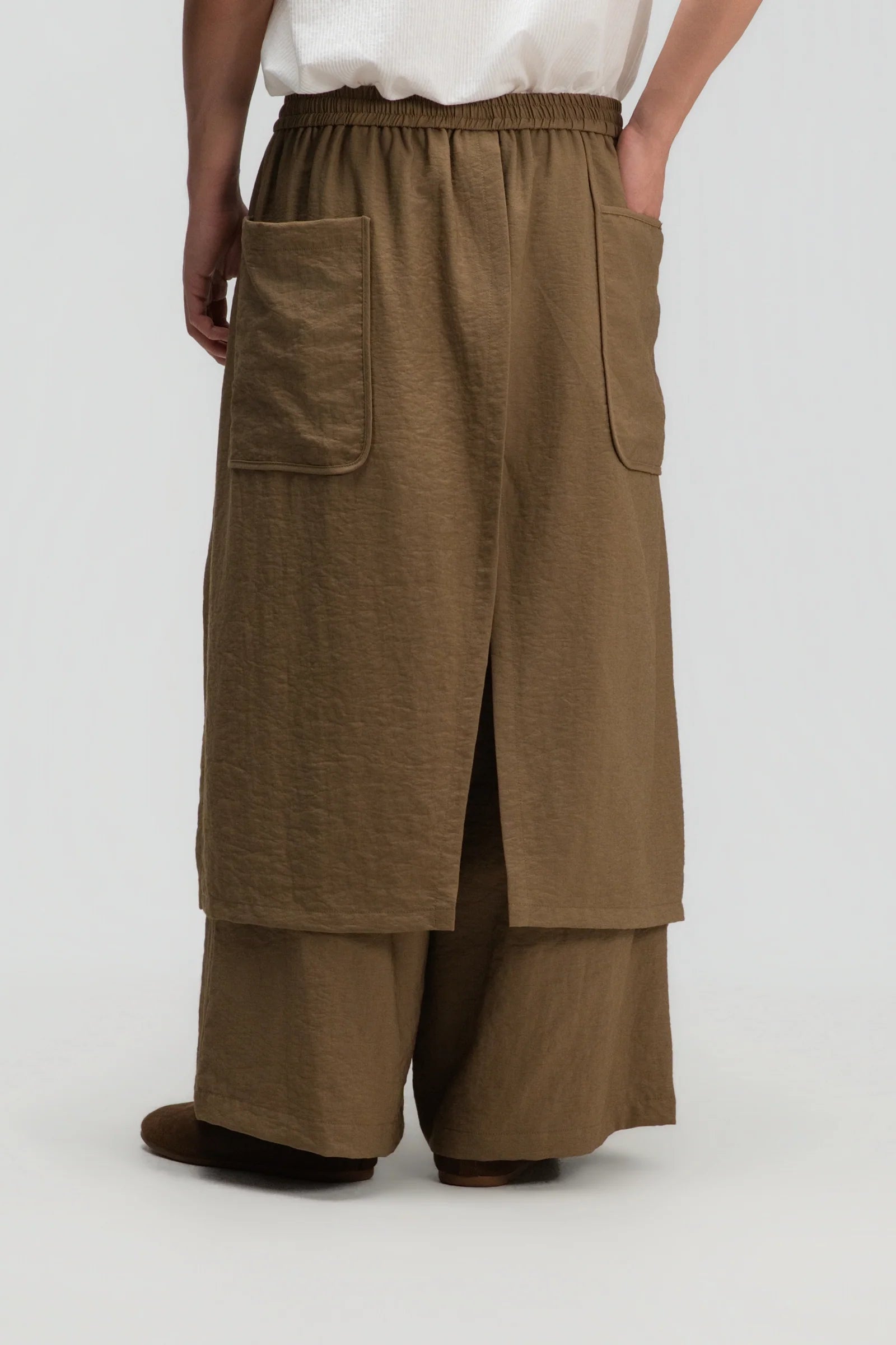 Gender Neutral Panel Cover Long Pants (Mud) - BEV C multi label store