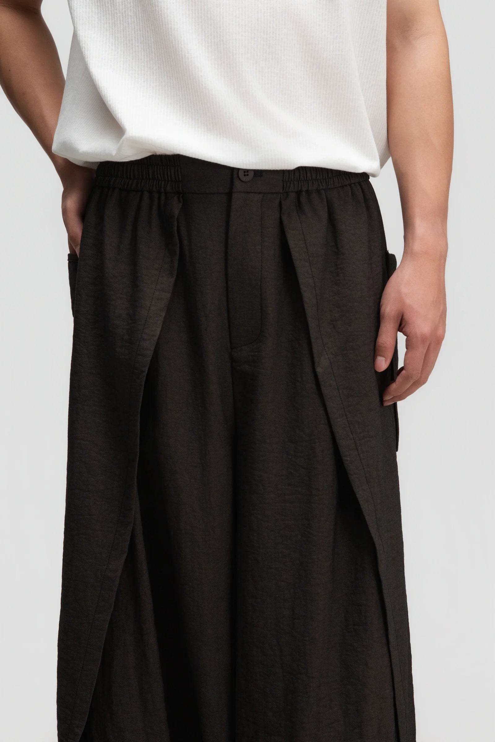 Gender Neutral Panel Cover Long Pants (Dark Grey) - BEV C multi label store