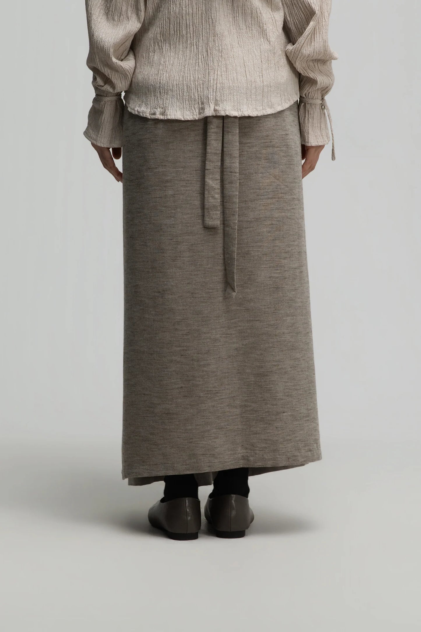 Dual Wear Wrap Skirt 2.0 (Dark Oat) - BEV C multi label store