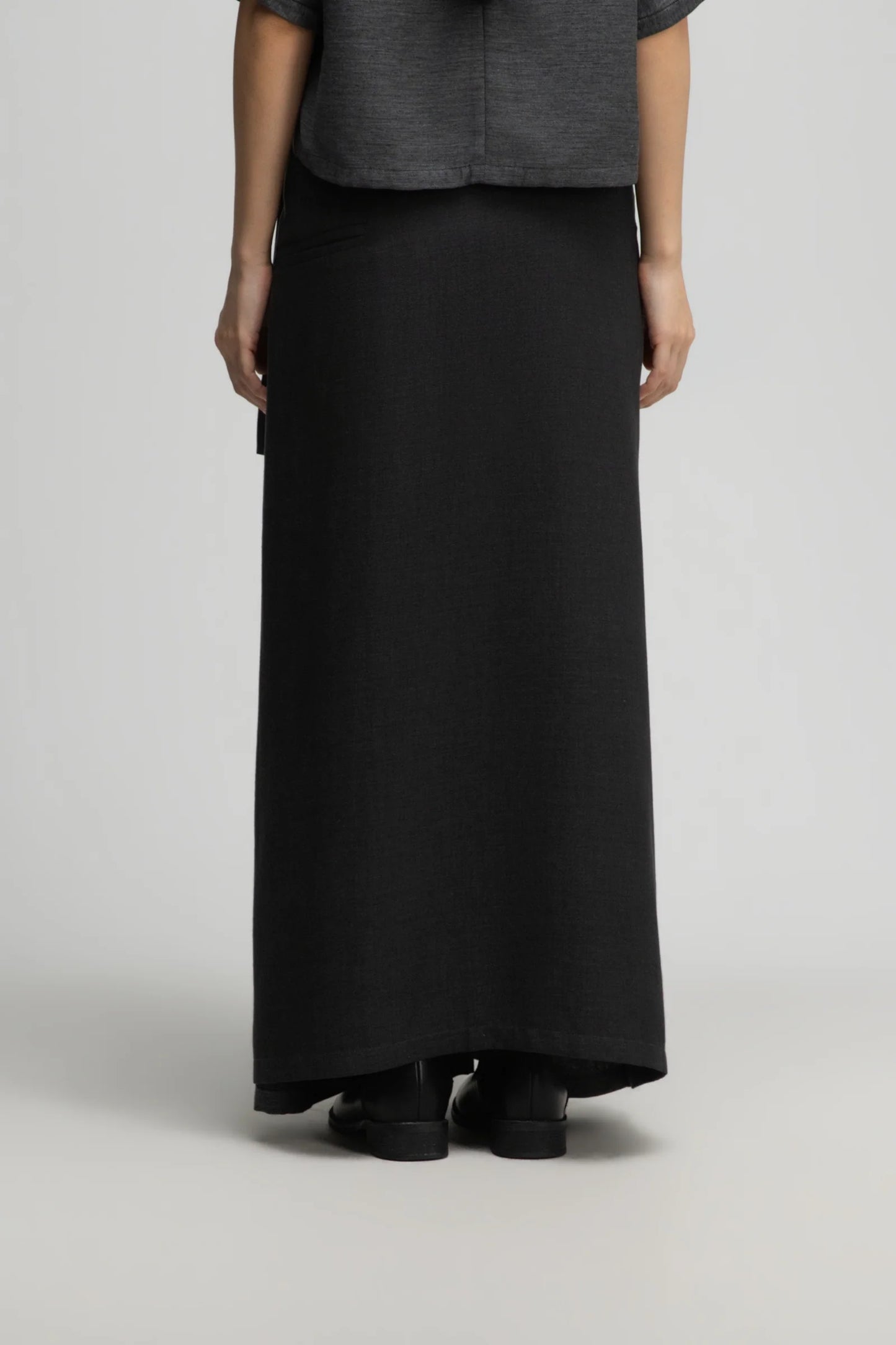 Dual Wear Wrap Skirt 2.0 (Midnight Grey) - BEV C multi label store