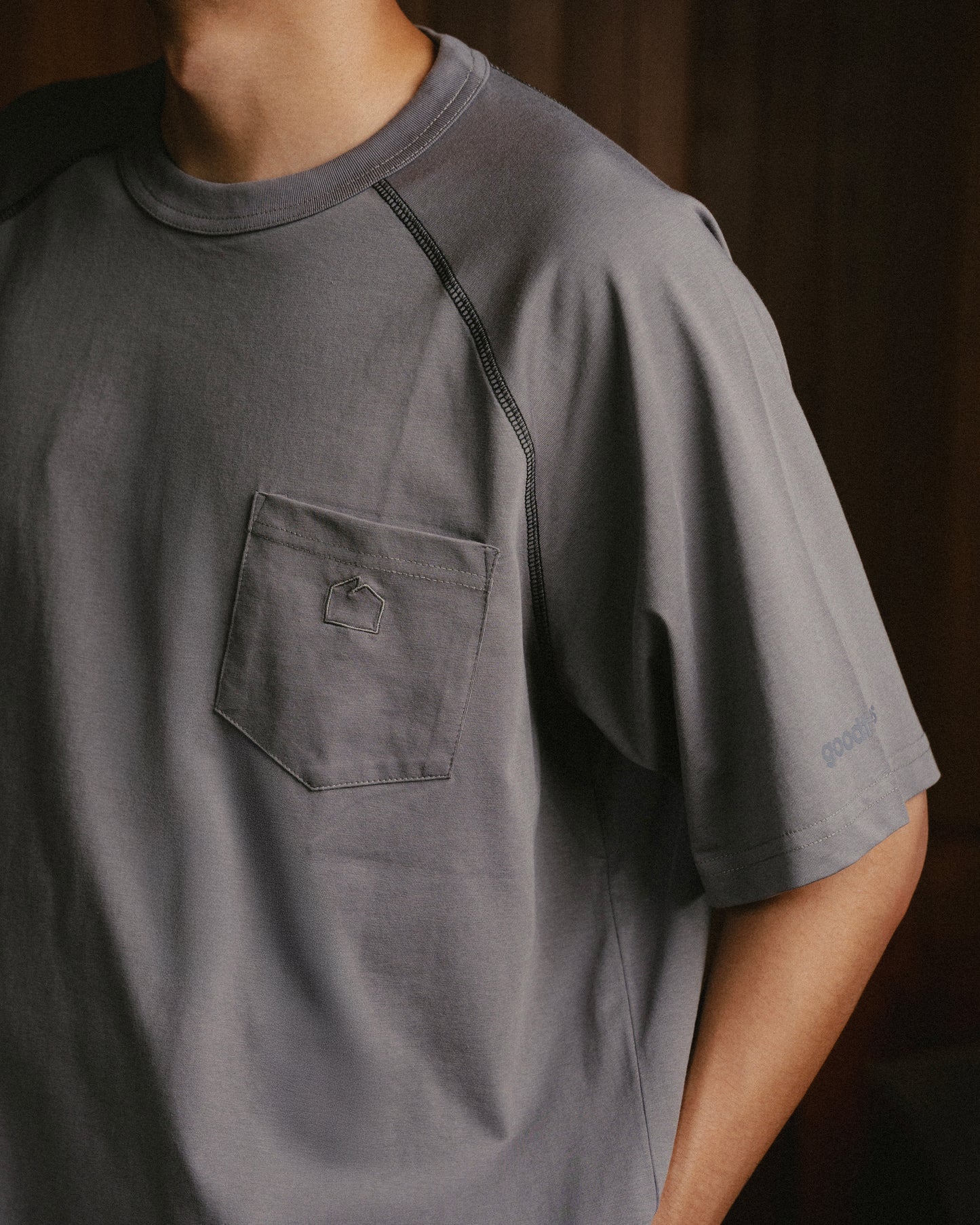 Sorona Pocket Tee - Grey - BEV C multi label store