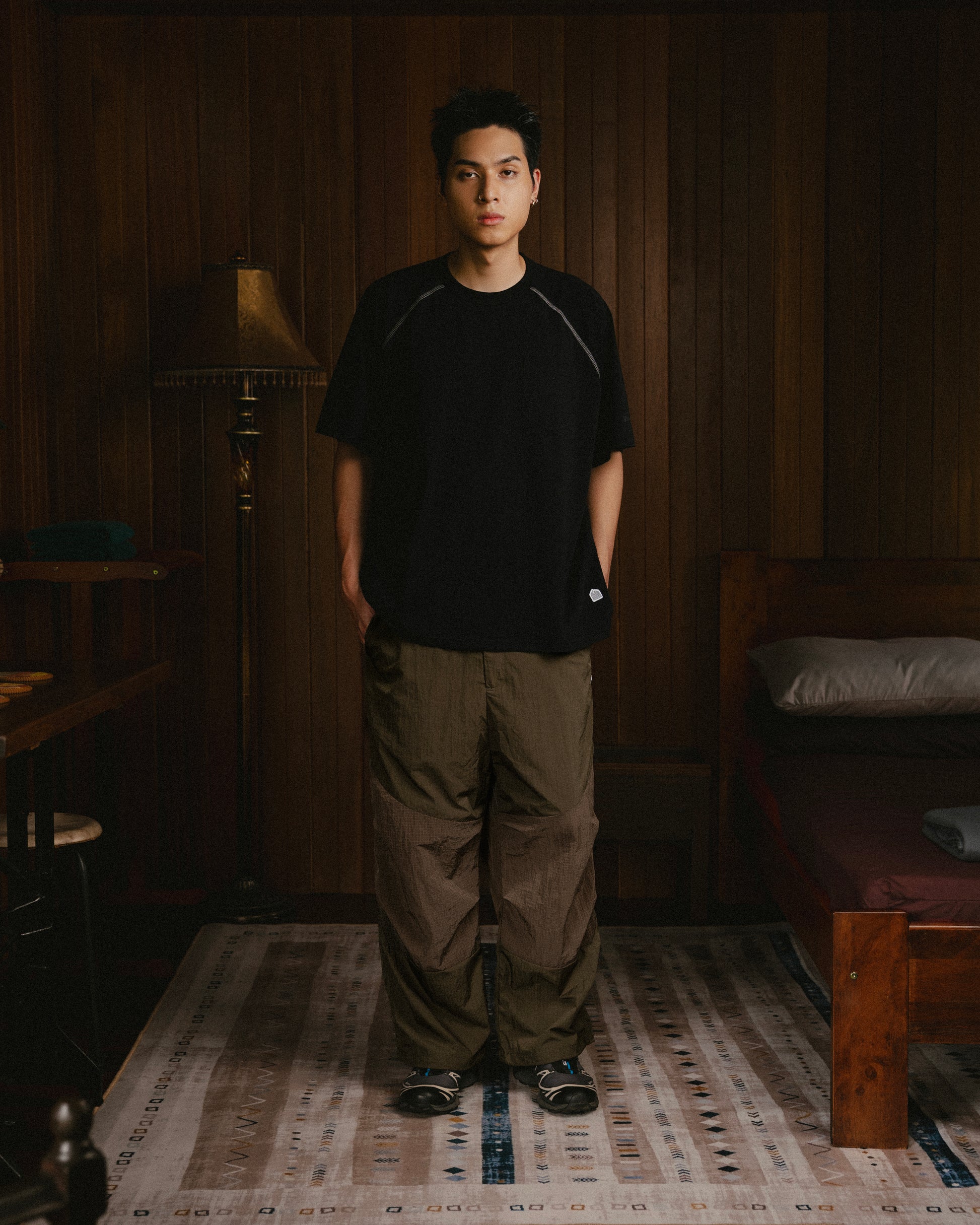 Sorona Pocket Tee - Black/White Line - BEV C multi label store