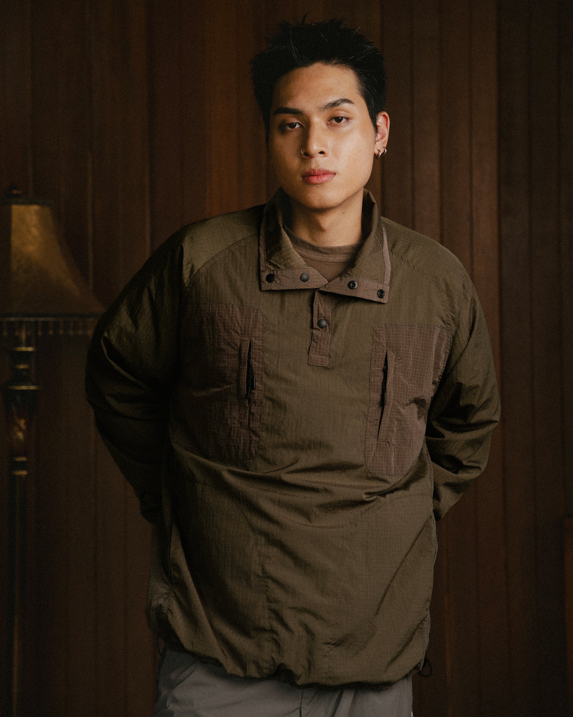 Half Snap Pullover Jacket (Umber) - BEV C multi label store