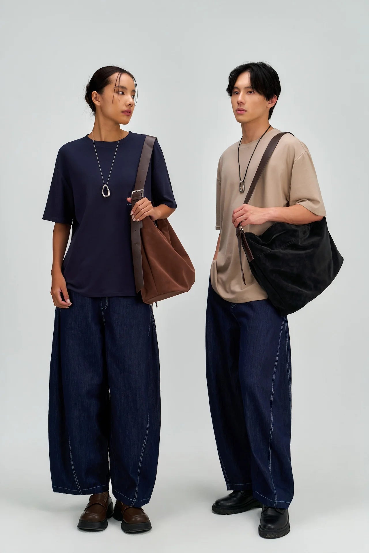 Gender Neutral Curved Leg Denim 2.0 (Dark Navy) - BEV C multi label store