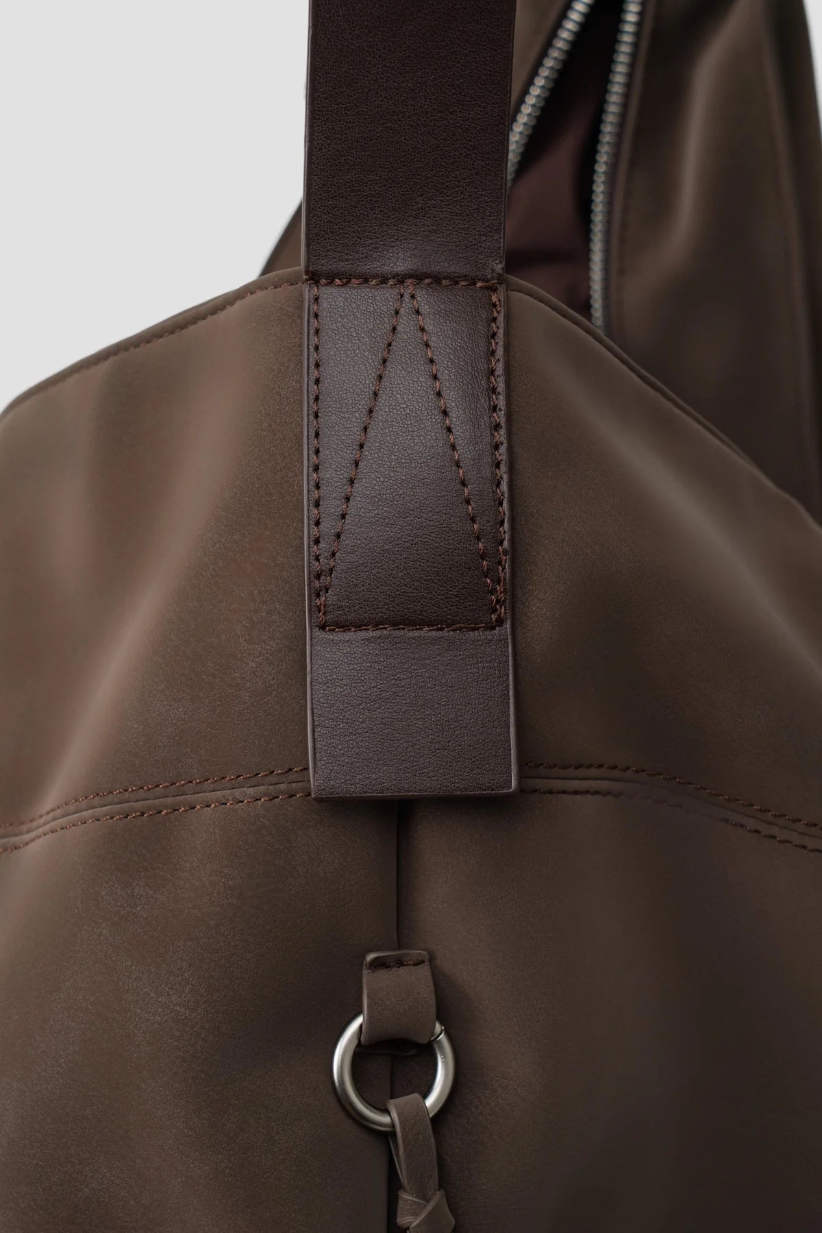 Large Soft Snow Leather Bag (Espresso) - BEV C multi label store