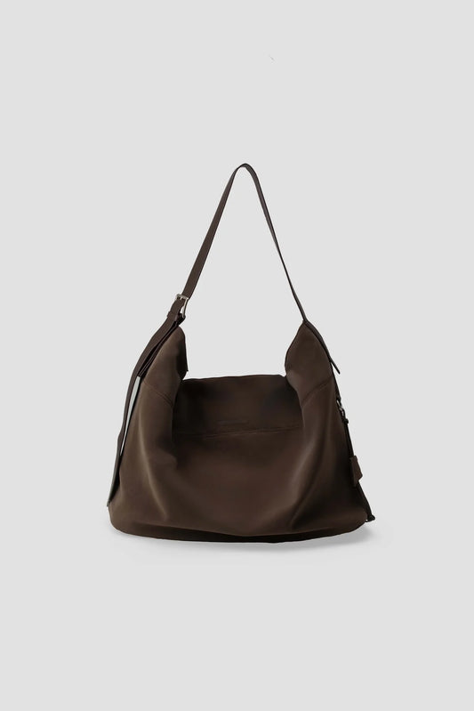 Large Soft Snow Leather Bag (Espresso) - BEV C multi label store