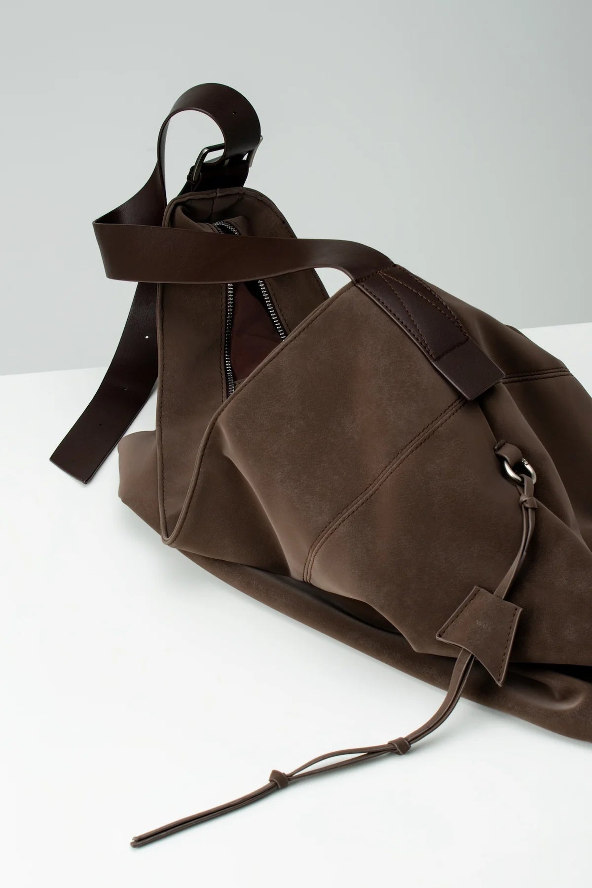 Large Soft Snow Leather Bag (Espresso) - BEV C multi label store