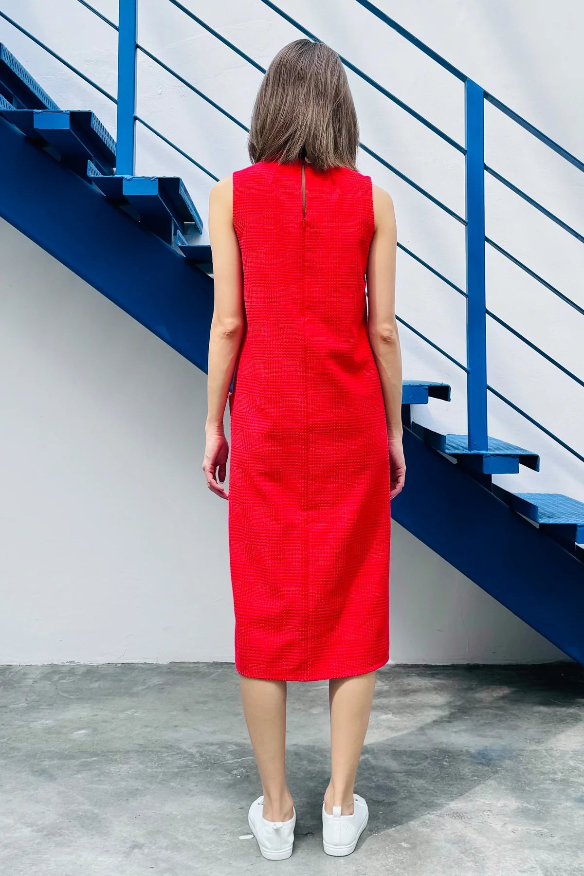 LUNAR 2024 DD01 || CURIOUS RED BROCCOLI MIDI DRESS - BEV C multi label store