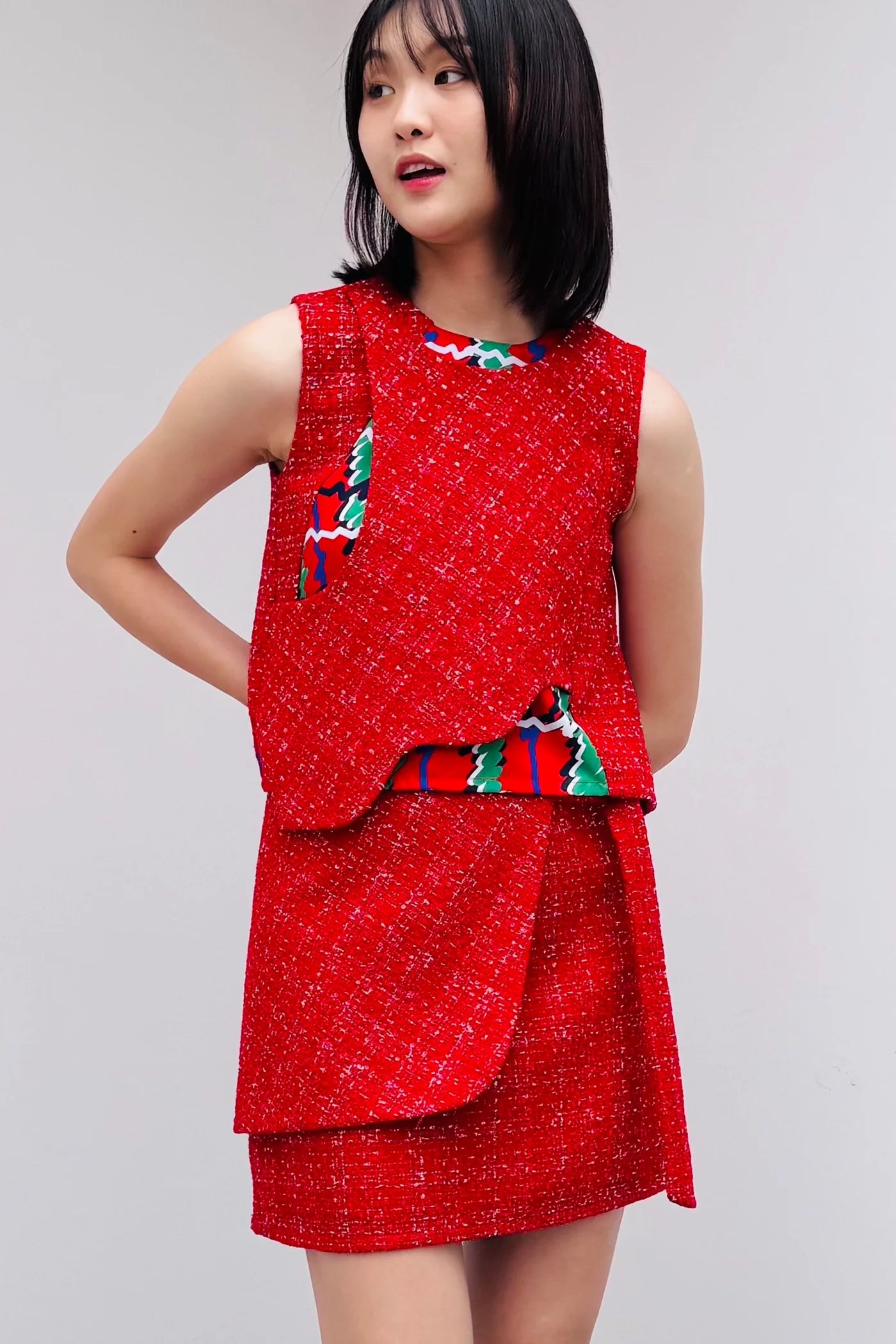 LUNAR 2025 SK02B || KHOO SKIRT - BEV C multi label store