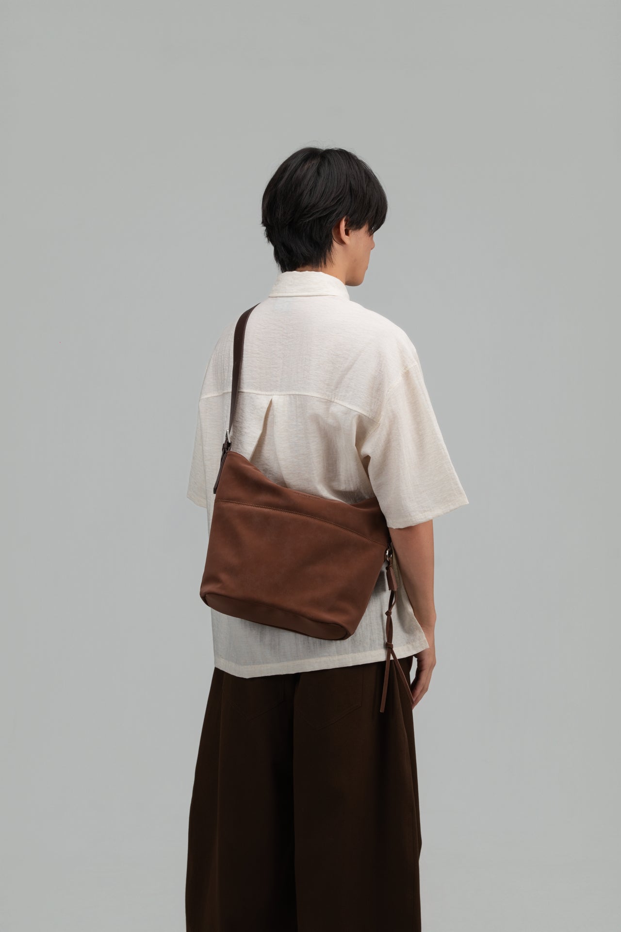 Small Soft Snow Leather Bag (Brown) - BEV C multi label store