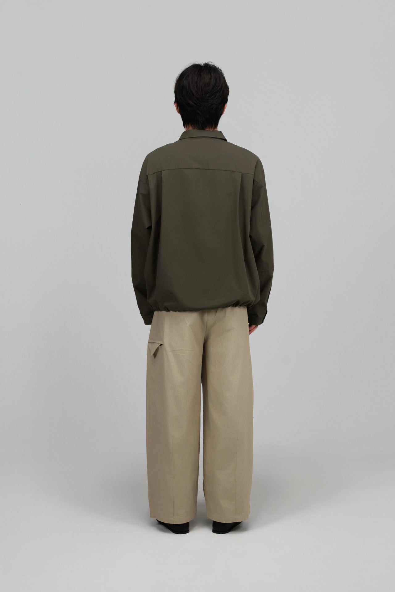 Gender Neutral Skipper Collar Long Sleeve Shirt (Forest) - BEV C multi label store