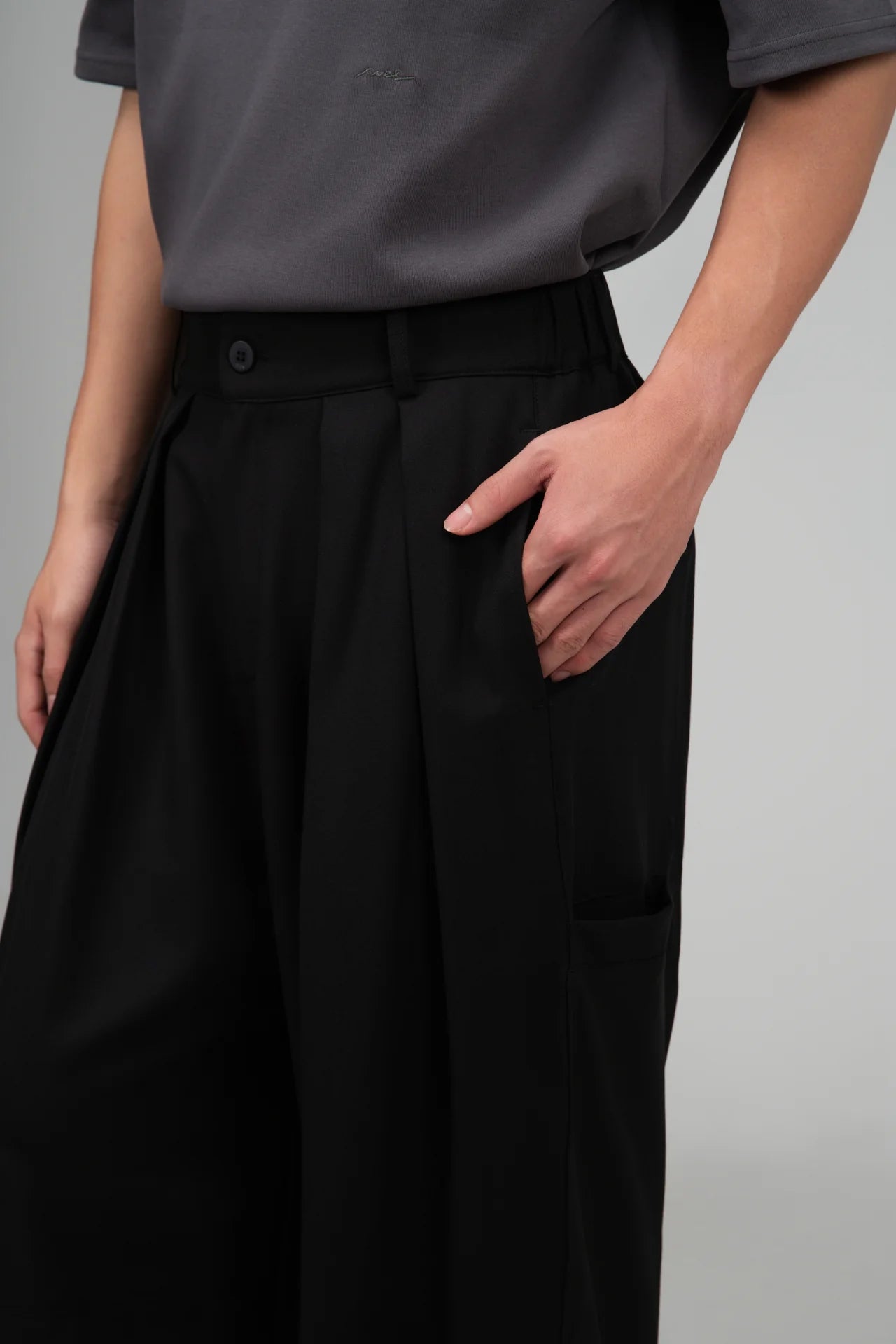 Gender Neutral Cocoon Trousers (Poly / Black) - BEV C multi label store
